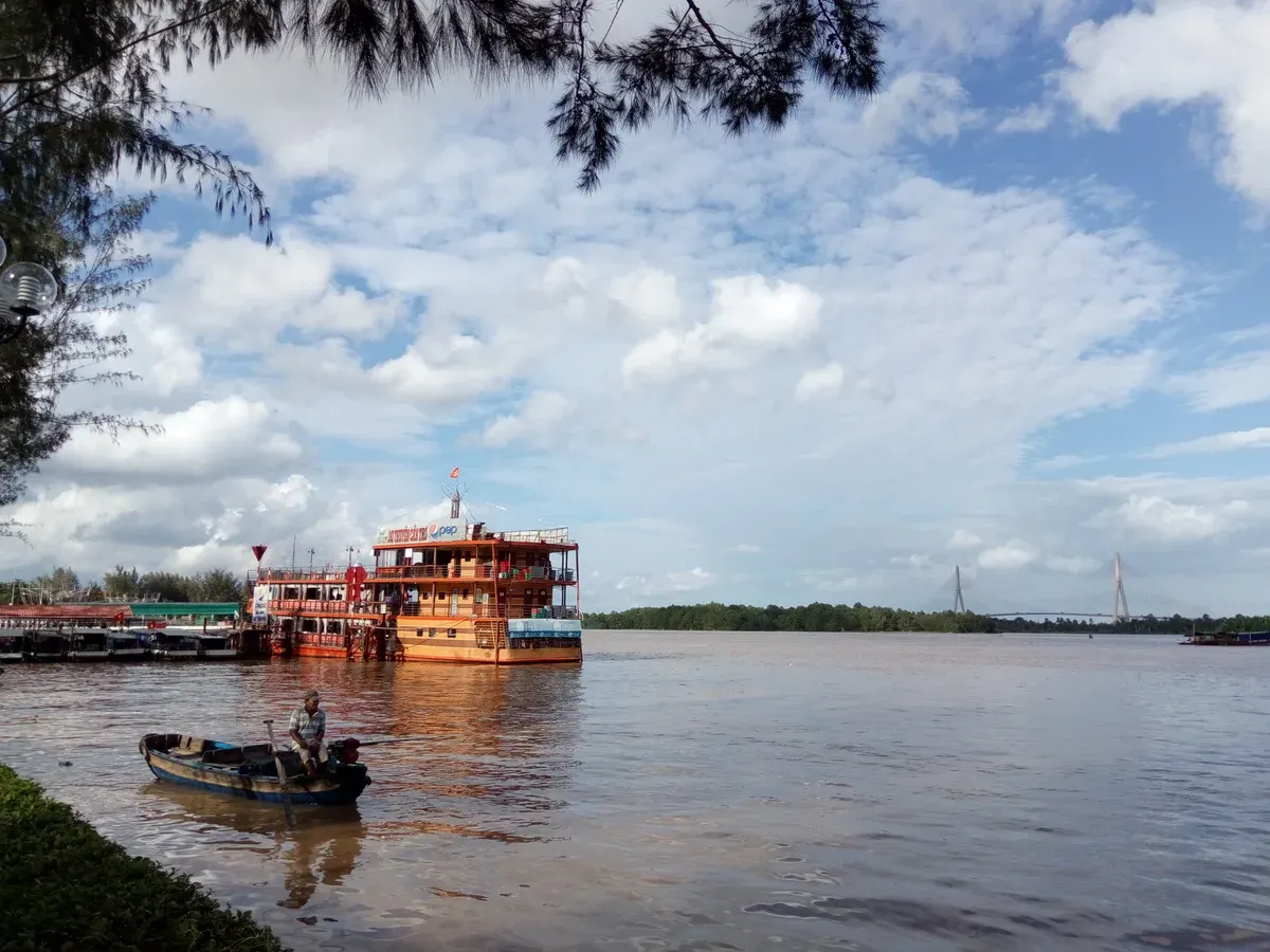 The Hau River at Ninh Kieu Quay, Can Tho on a 3-Day Mekong Delta Tour from Saigon