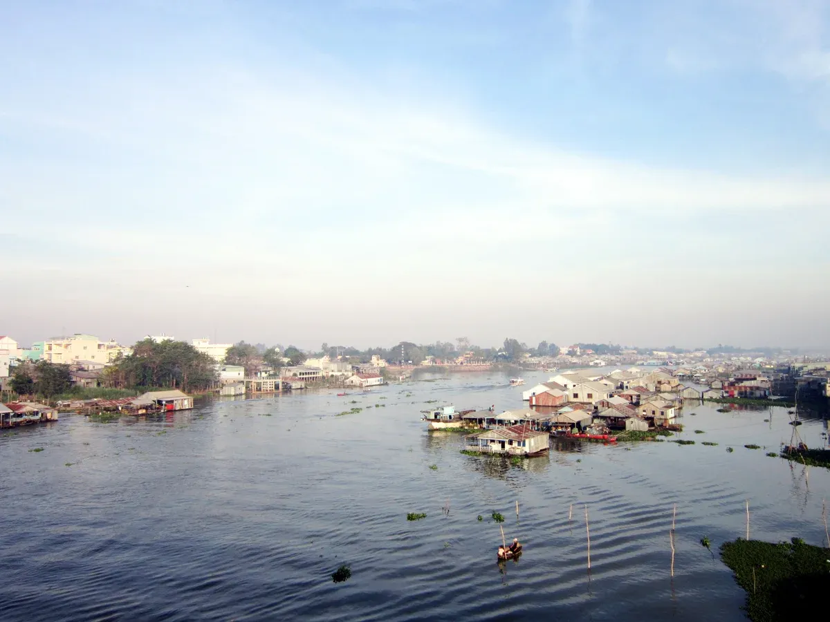The Chau Doc River in An Giang on a safe Vietnam trip